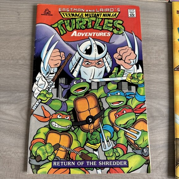 VTG Book Lot Of 4 Teenage Mutant Ninja Turtles Books Plus Return Of The Shredder - Picture 2 of 10